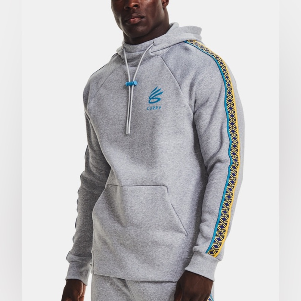 Under Armour UA Steph Curry Fleece Mens Size XL Hoodie 1366626-011 Grey  NWT